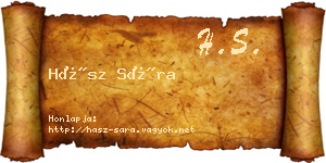 Hász Sára névjegykártya