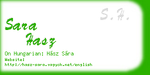 sara hasz business card